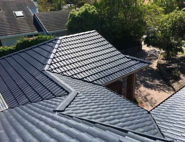 black roof tile